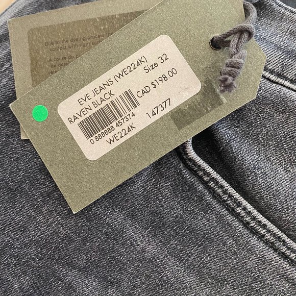 NWT All Saints Eve Skinny Jeans in Raven Black - Picture 6 of 10